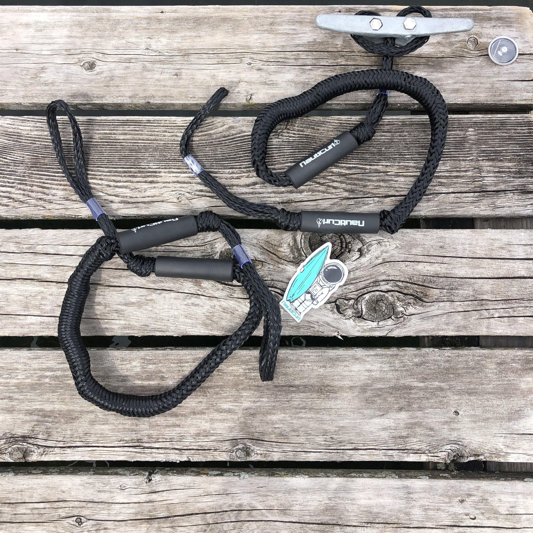 NautiCurl Bungee Boat Ropes | Shock Absorbing (2 Ropes)