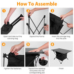 Foldable Camping Table with Storage Basket | Rustproof Aluminum Alloy & Roll-Up