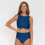 Navy High-Waist Bottom