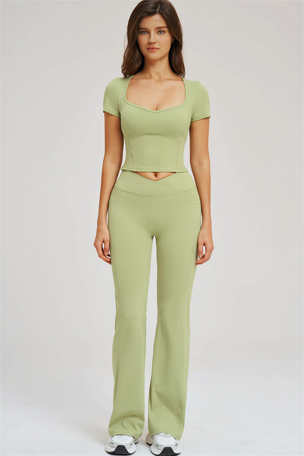 The Sizzle T-Shirt Flared Leggings | 2-Piece Set