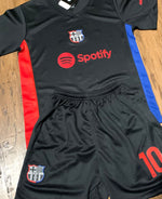 Lionel Messi Away Black Barcelona Soccer Jersey | Kids Toddler & Youth Sizes