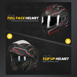 ILM Motorcycle Modular Full Face Helmet | 902LED