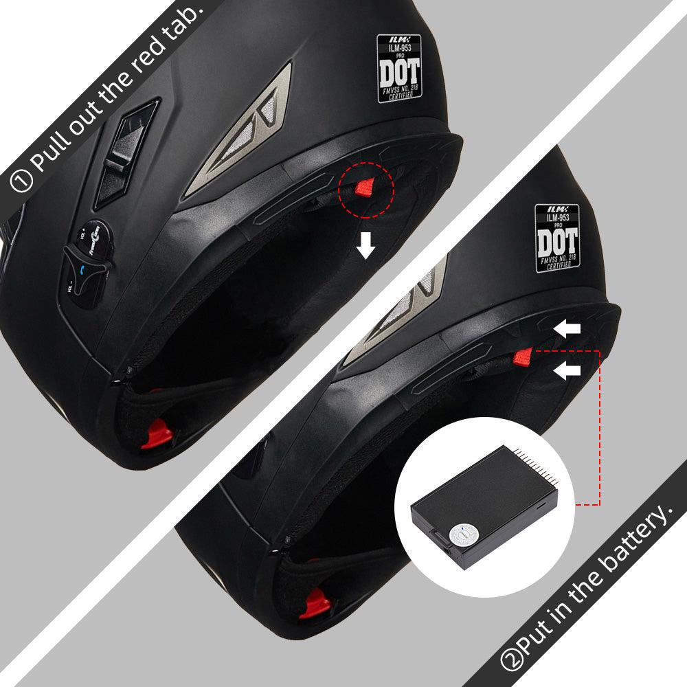 ILM Bluetooth Integrated Modular Flip-Up Full Face Motorcycle Helmet | Model 953PRO