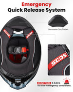 ILM Full Face Motorcycle Carbon Fiber Helmet | 861C