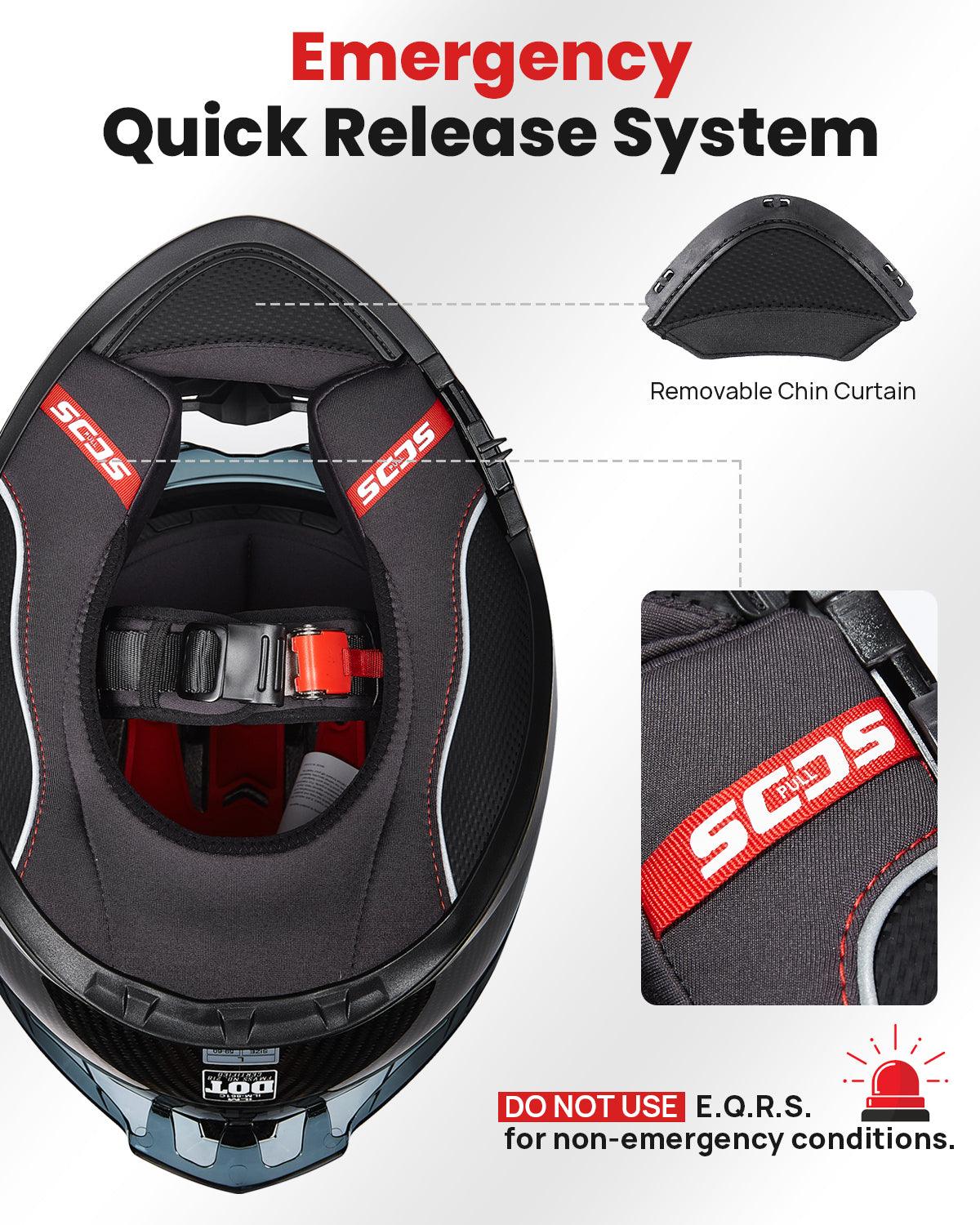 ILM Full Face Motorcycle Carbon Fiber Helmet | 861C