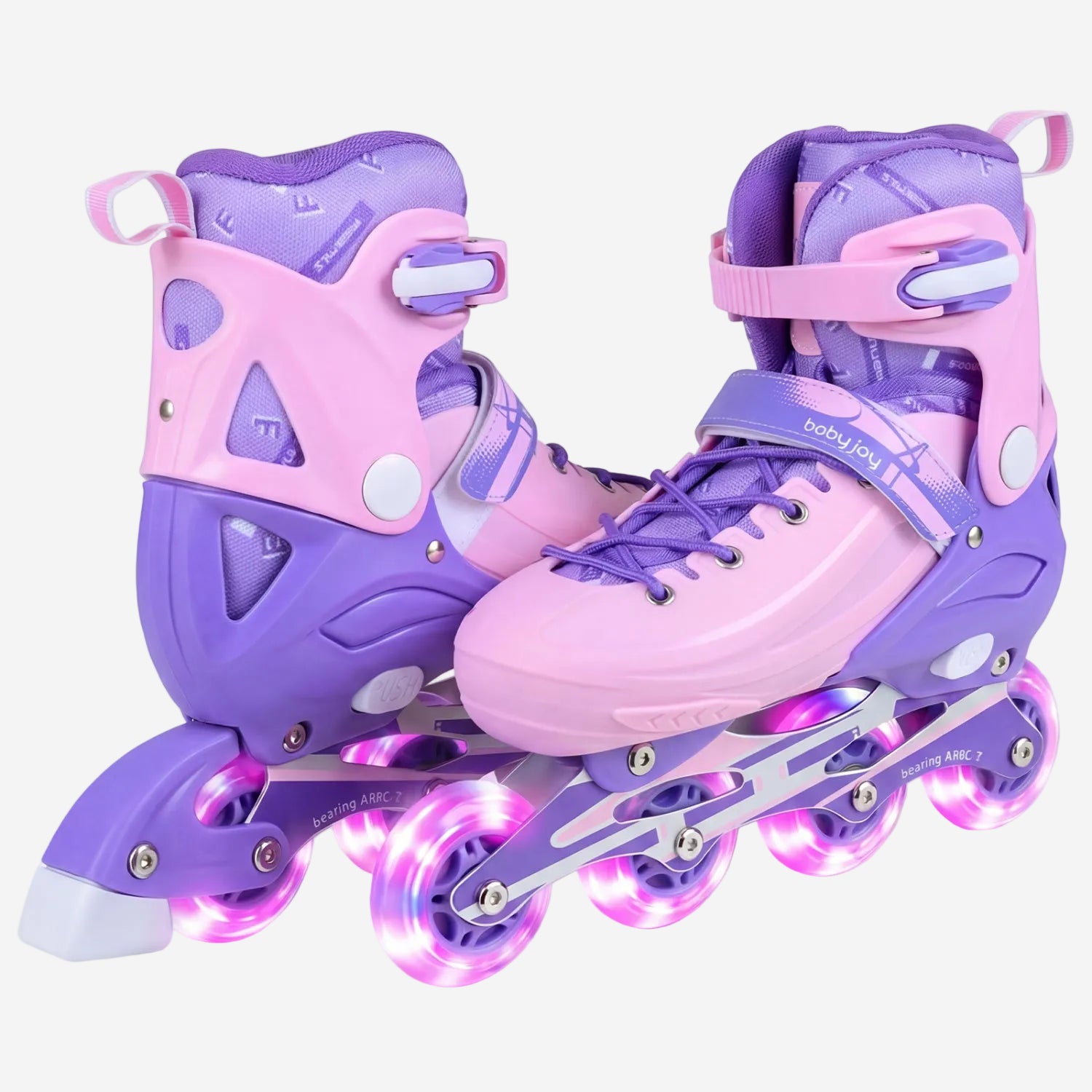 Babyjoy Adjustable (4 Sizes) Light-Up Kids Inline Skates | Ages 9-14