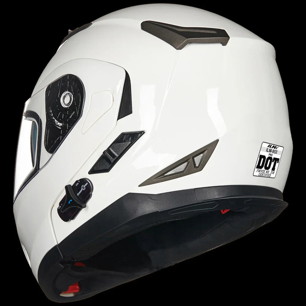 ILM Bluetooth Integrated Modular Flip-Up Full Face Motorcycle Helmet | Model 953PRO