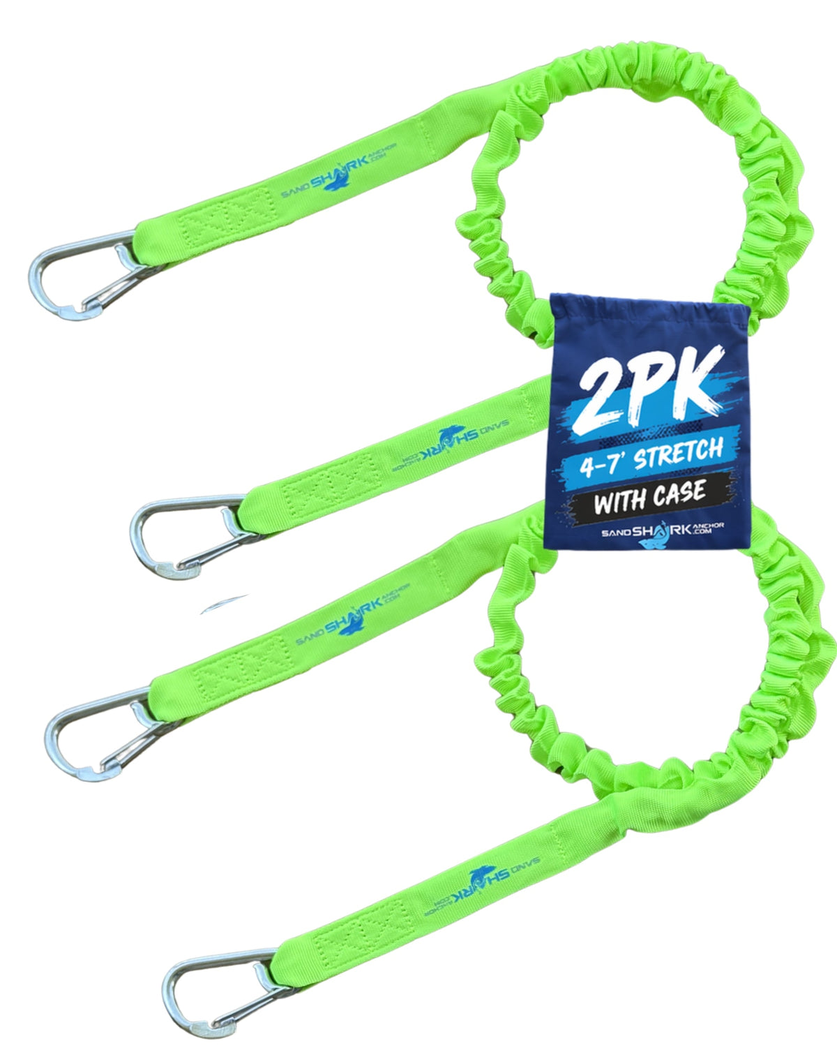 Premium Flat Bungee Line | Stretches 4-7' (2PK)