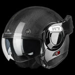 ILM Carbon Fiber Vintage Full Face Modular Motorcycle Helmet | Model B707C