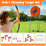 4-in-1 Throwing Target Set with Bristle Target and 3 Throwing Axes