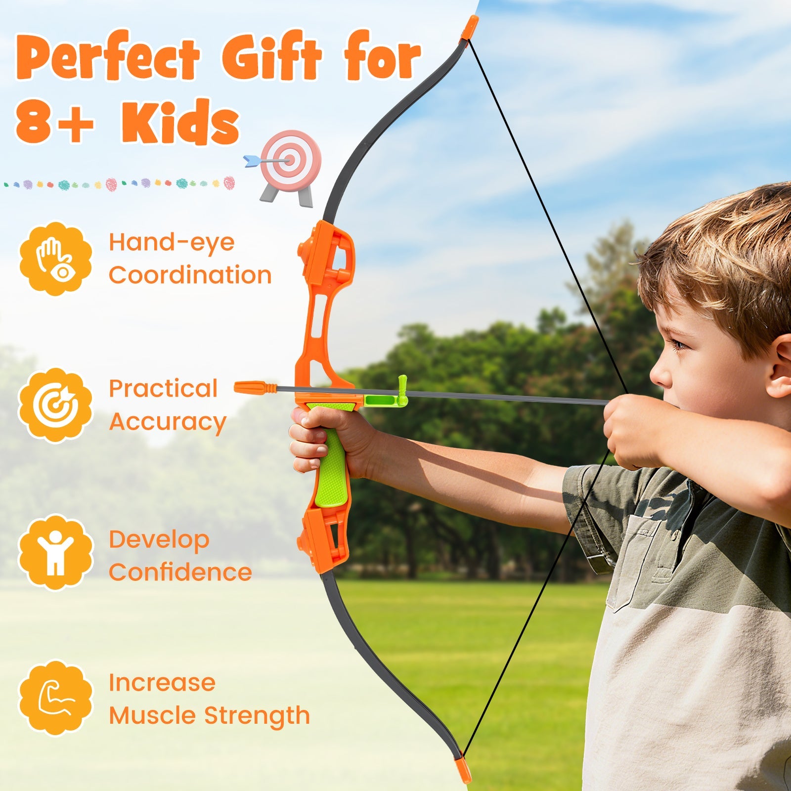 4-in-1 Throwing Target Set with Bristle Target and 3 Throwing Axes