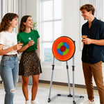 4-in-1 Throwing Target Set with Bristle Target and 3 Throwing Axes