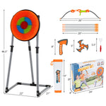4-in-1 Throwing Target Set with Bristle Target and 3 Throwing Axes