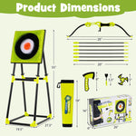 4-in-1 Throwing Target Set Game with Bristle Target