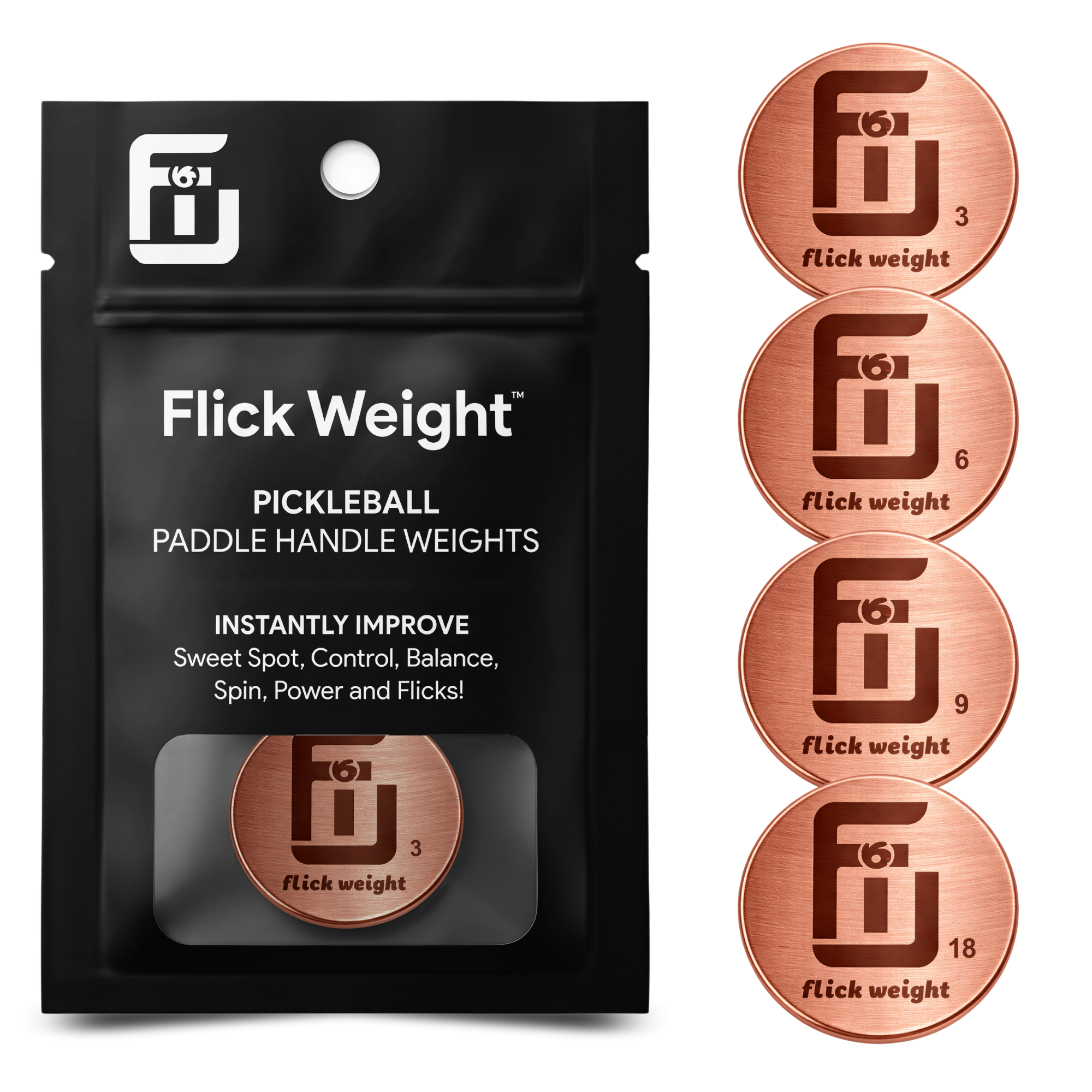 Flick Weight 3g, 6g, 9g, 18g | 4-Pack