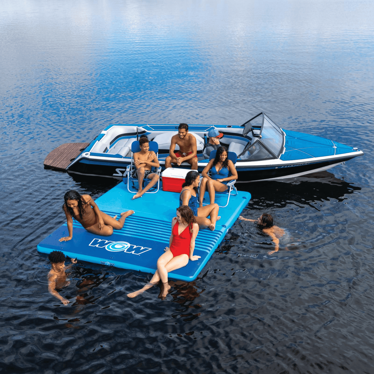 WOW Watersports 10'x8'x6" Drop Stitch Vacation Station Dock with Handles