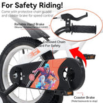18" Sporty Kids Bike with Training Wheels and Stand Adjustable Saddle | Aged 5-10 Years (Tall Height 39-49")