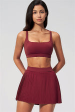 The Balance Sports Bra Tennis Skirt 2-Piece Set