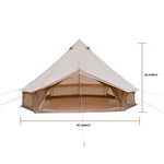 Oxford Bell Tent 9.8’/13.1’ with Stove Jack for Family Camping