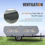 DikaSun 7 Layers Pop--Up Camper Cover | Breathable UV Resistant Windproof Waterproof RV Cover