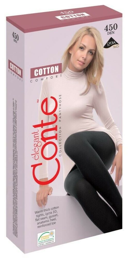 Conte Cotton 450 Den 43% Cotton Warm Opaque Women's Tights | 7С-75СП