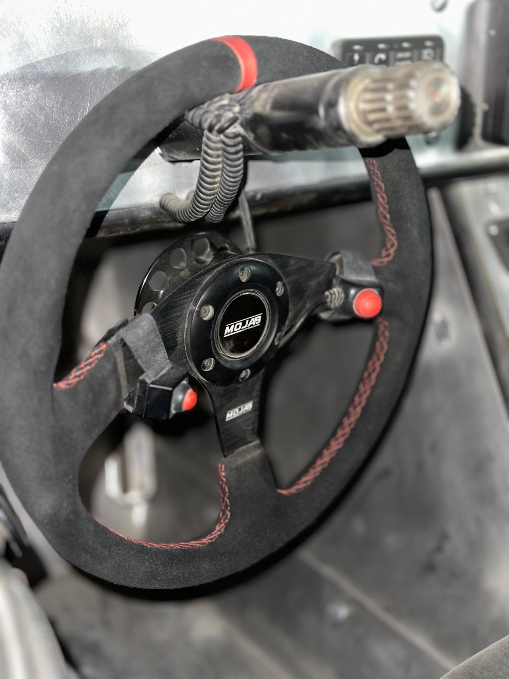 13.5” MOJAB Flat Steering Wheel | Leather or Suede