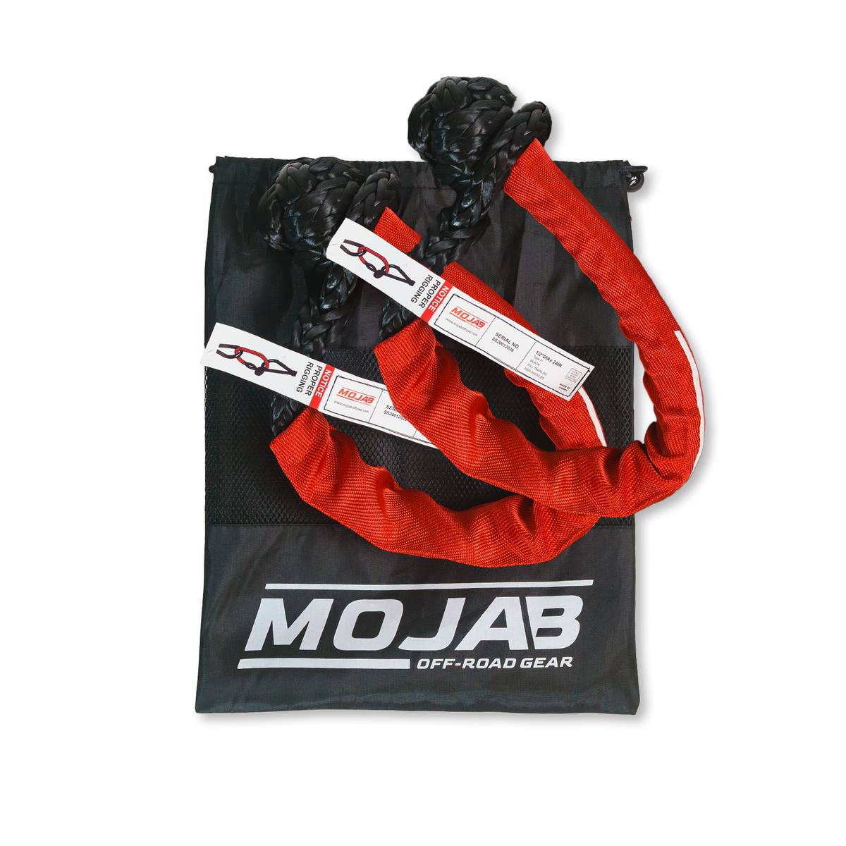 Soft Shackle 1/2'' x 24” with Sleeve and Bag (Set of 2 Shackles) | Lifetime Warranty