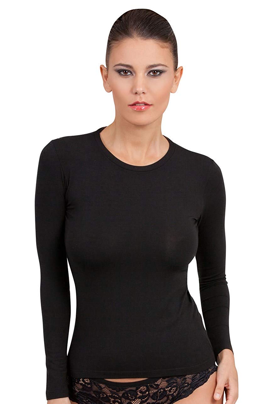 EGI Luxury Modal Women's Long Sleeved T-Shirt | Proudly Made in Italy (Crew Neck)