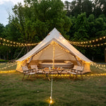 Oxford Bell Tent 9.8’/13.1’ with Stove Jack for Family Camping