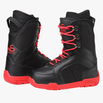 High-Top Ski Boots Black & Red