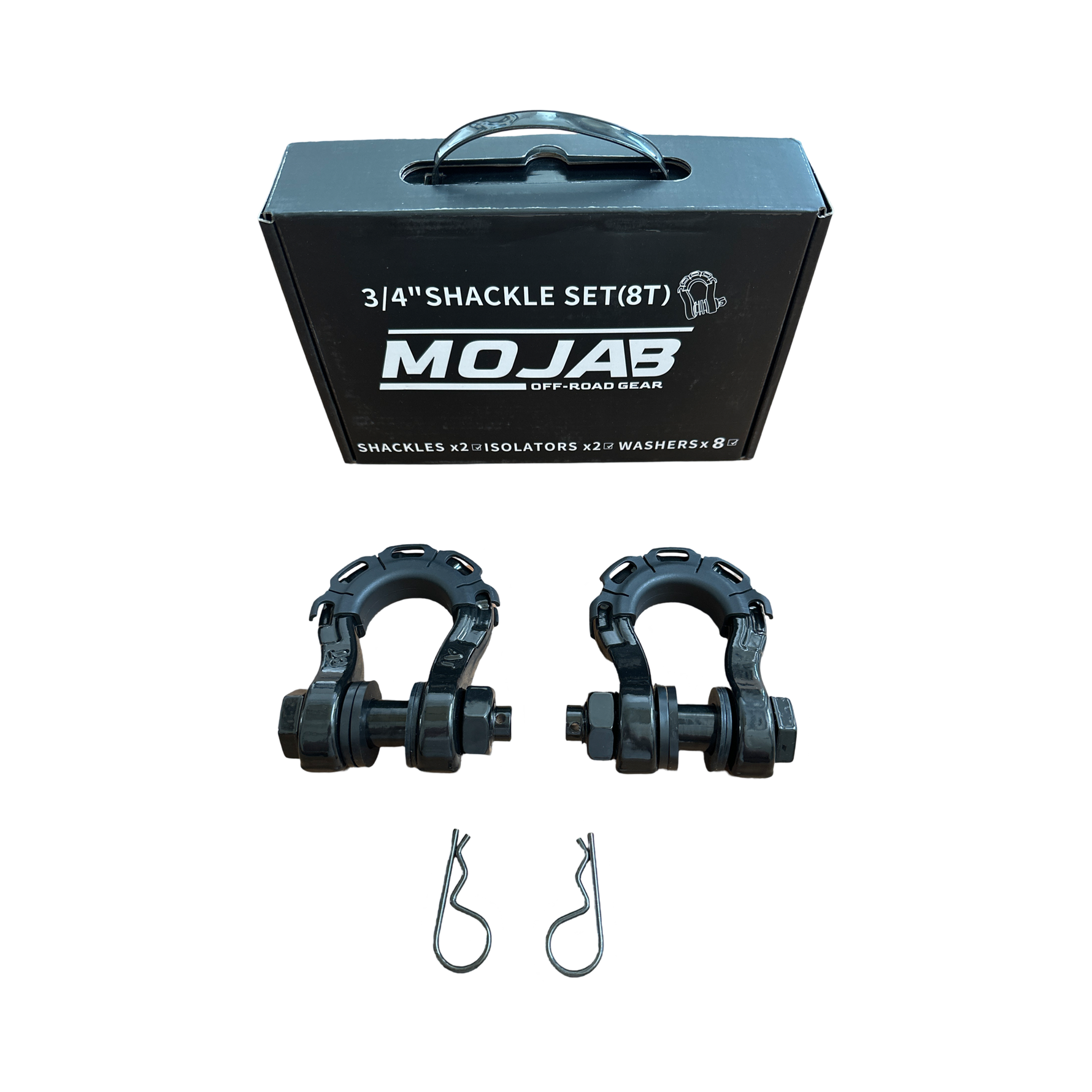 3/4” Forged Steel D-shackle set (8T)