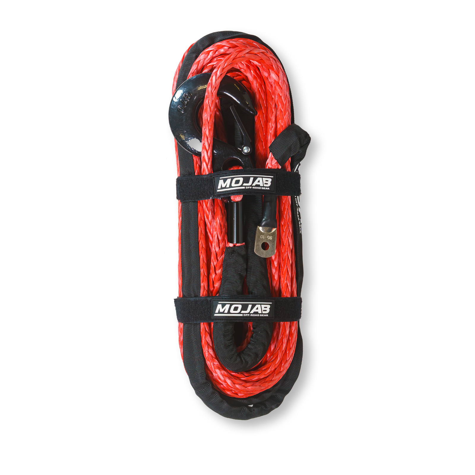 3/8'' x 85' Synthetic Winch Rope with Removable Forged Winch Hook