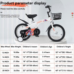 18" Sporty Kids Bike with Training Wheels and Stand Adjustable Saddle | Aged 5-10 Years (Tall Height 39-49")