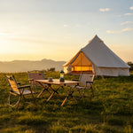 Oxford Bell Tent 9.8’/13.1’ with Stove Jack for Family Camping