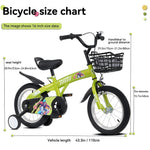 16" Sporty Kids Bike with Training Wheels and Stand Adjustable Saddle | Aged 4-8 Years (Tall Height 41-46")