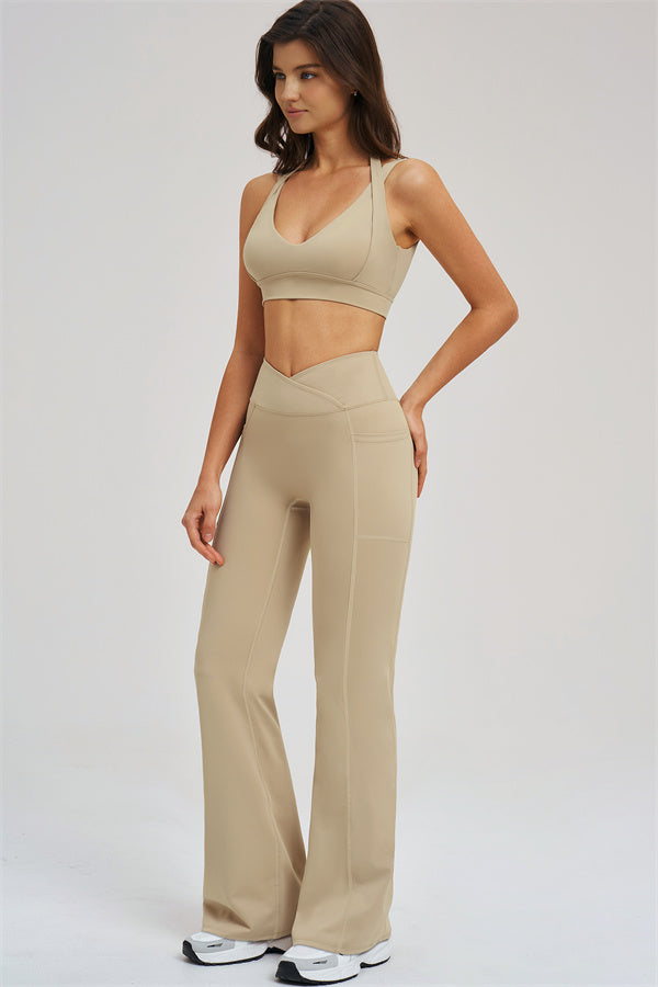 The Sizzle Sports Bra Flared Leggings | 2-Piece Set
