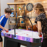 56" Air Hockey Table with LED Digital Scoreboard and Powerful 12V Motor | White