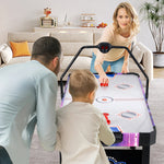 56" Air Hockey Table with LED Digital Scoreboard and Powerful 12V Motor | White