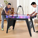 56" Air Hockey Table with LED Digital Scoreboard and Powerful 12V Motor | White