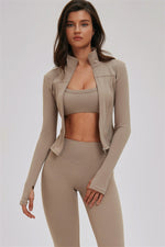 The Kinetic Zip Jacket Sports Bra Leggings | 3-Piece Set