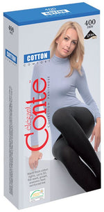 Conte Cotton 400 Den 90% Cotton Warm Opaque Women's Tights | 7С-25СП