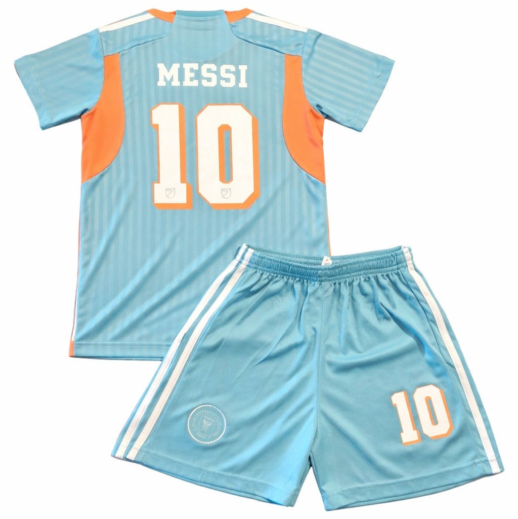 Lionel Messi Inter Miami Kids 3rd 2024/25 Soccer Jersey Kit