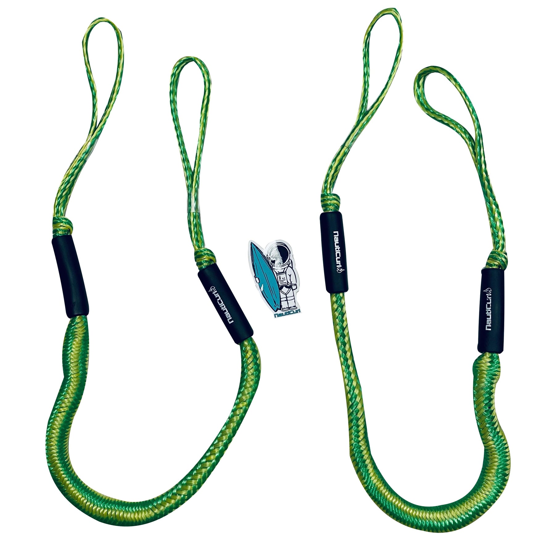 NautiCurl Bungee Boat Ropes | Shock Absorbing (2 Ropes)