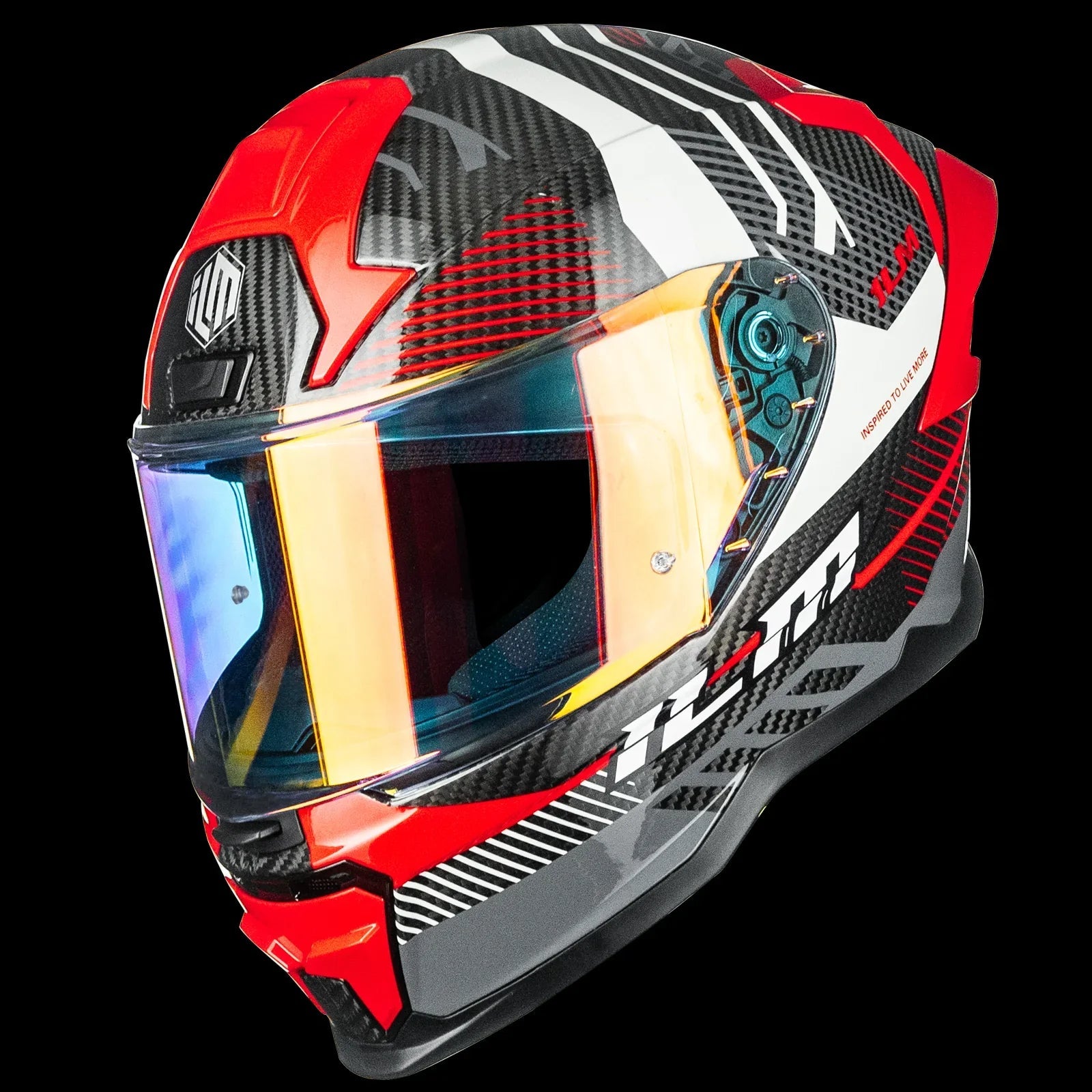 ILM Carbon Fiber Motorcycle Helmets Full Face Racing Helmet | MF577P