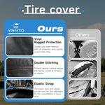 Set of 4 Black Waterproof RV Tire Covers | HD Wheel Protectors for Trailers, Campers, Trucks, SUVs & Motorhomes