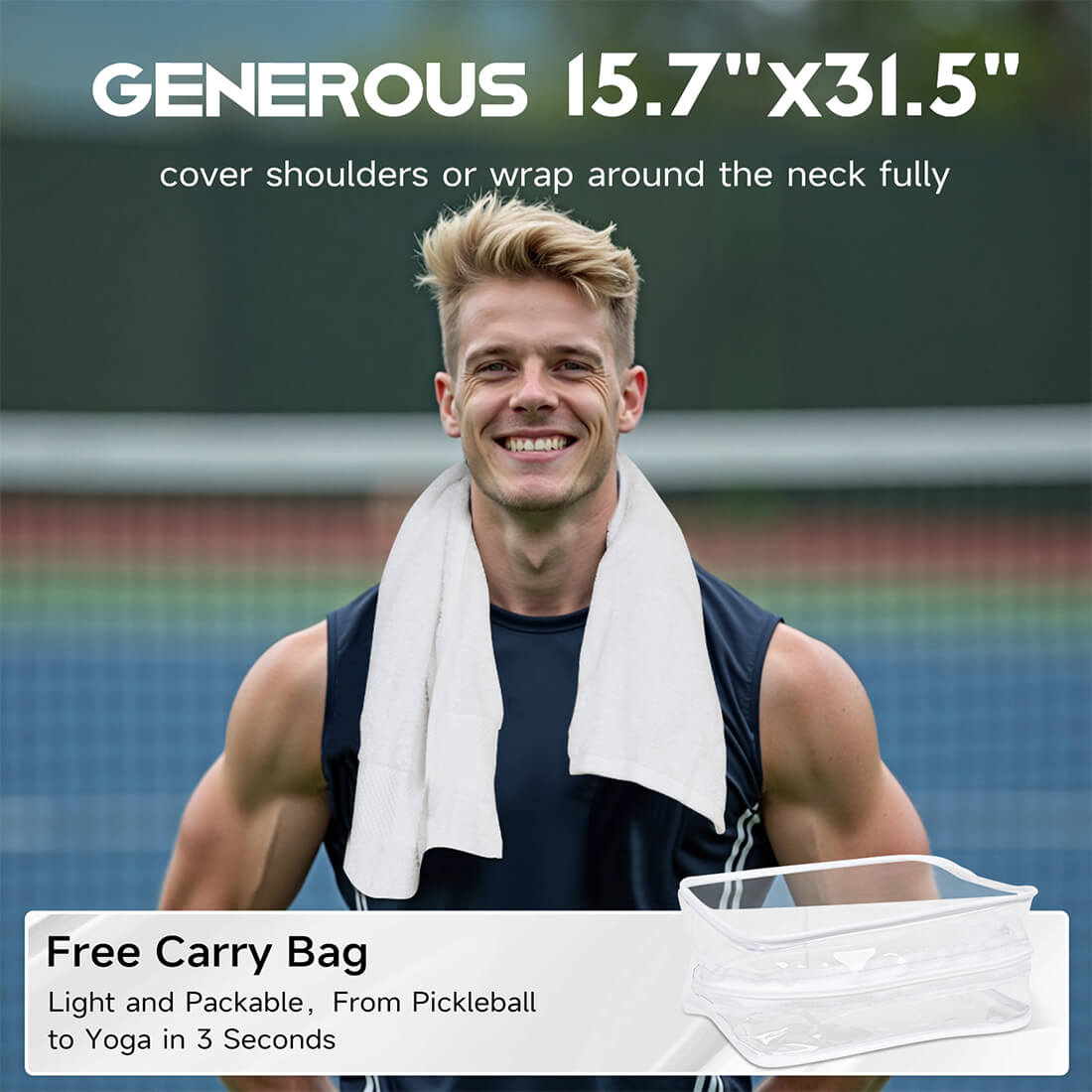 Pickleball Towel | White
