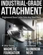 All-Metal Magnetic Gym Phone Holder for MagSafe and Android | Industrial N54 Magnets | Rock-Solid Mount for Squat Racks & Metal Gym Equipment | 360° Adjustable | Includes Metal Ring