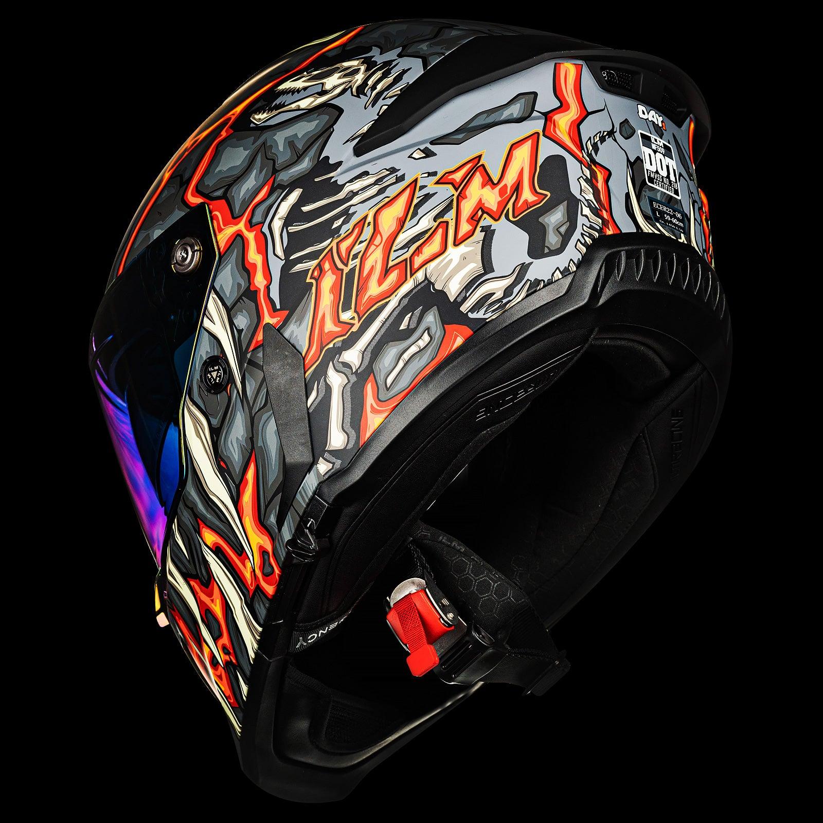 ILM Full Face Motorcycle Helmets | Racing Helmet Model MF509
