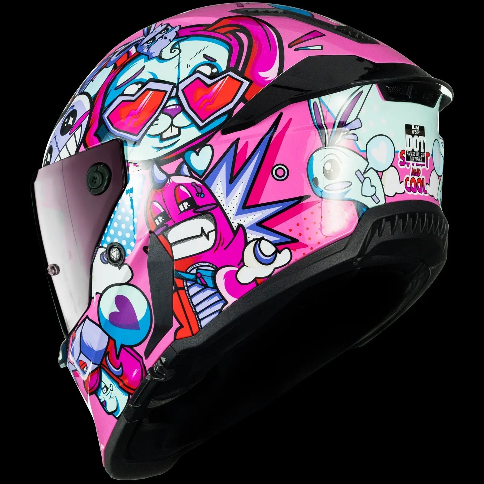ILM Moto Full Face Helmet DOT ECE Powersports Dual Visor Street Racing with Pinlock Cascos para Motos | MF509 Pro