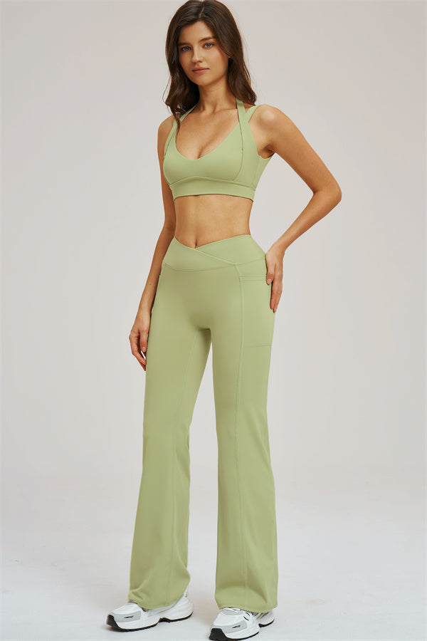 The Sizzle Sports Bra Flared Leggings | 2-Piece Set